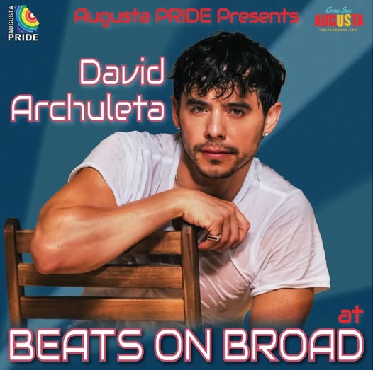 David Archuleta at Beats on Broad. Friday, June 26, 6 PM - midnight. $10 admision. Augusta Common, 836 Reynolds St, Augusta
