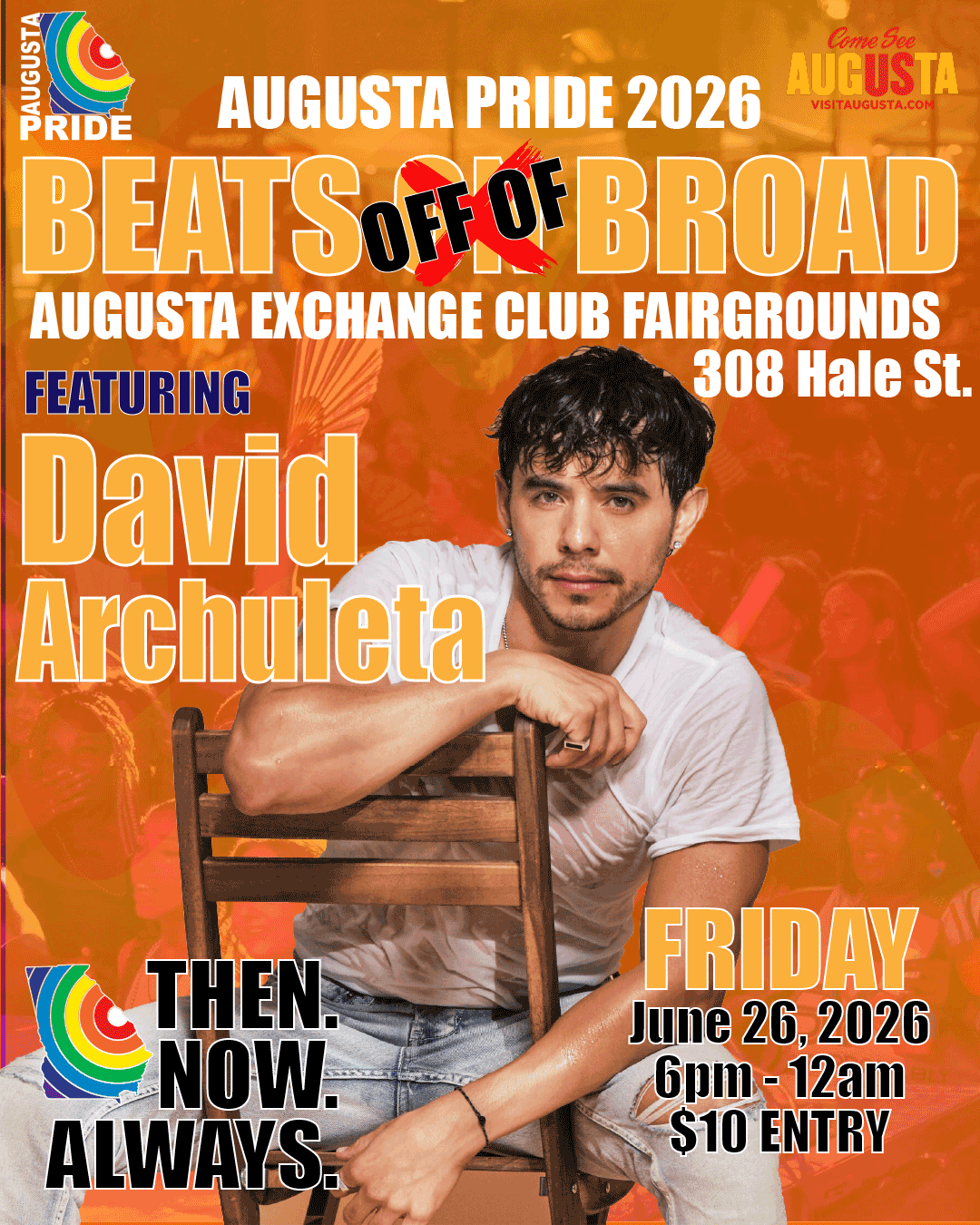David Archuleta at Beats on Broad. Friday, June 26, 6 PM - midnight. $10 admision. Augusta Common, 836 Reynolds St, Augusta